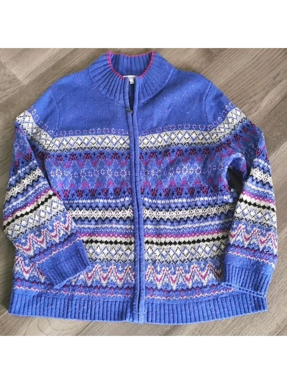 Vintage Northern Reflections Icelandic Fairisle style sweater. Size XL. EUC